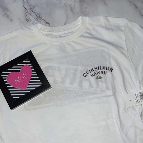 🔥Quiksilver HI Hero T-Shirt - White NWT - Picture 3 of 5